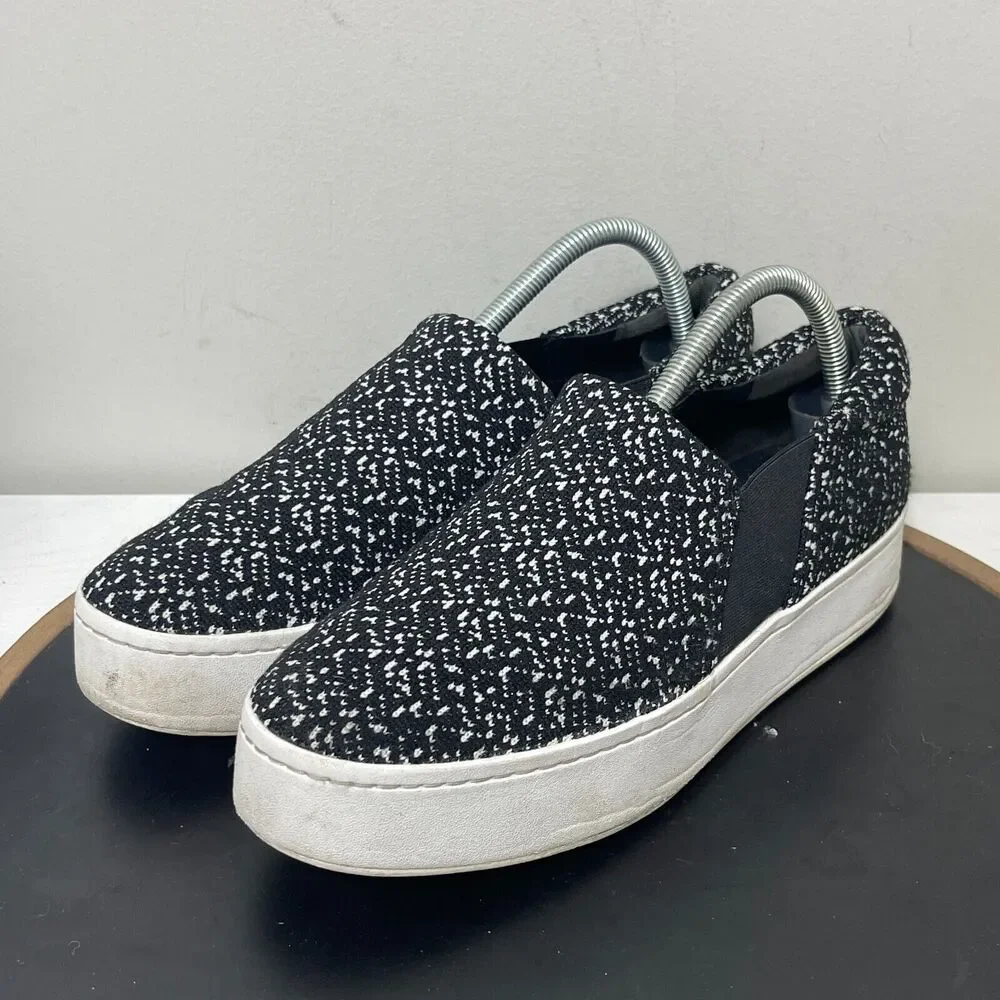 Vince Sneakers Womens US 9.5M EUR 39.5 Blair‎ Slip On Platform Black White Knit